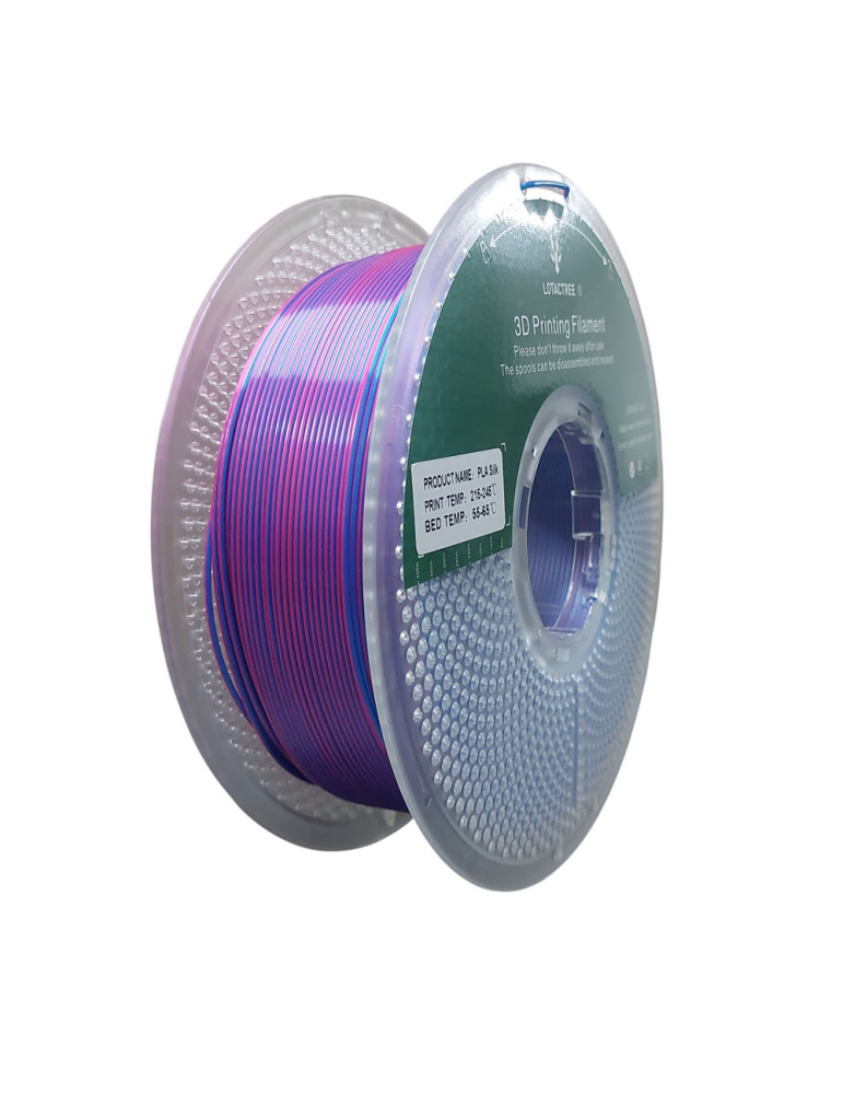 PLA Silk Dual Color Rose Red/Sky Blue 1Kg Lotactree