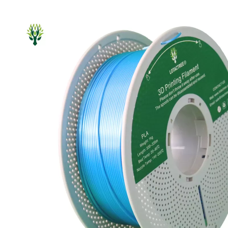 PLA Silk Sky Blue Lotactree 1Kg